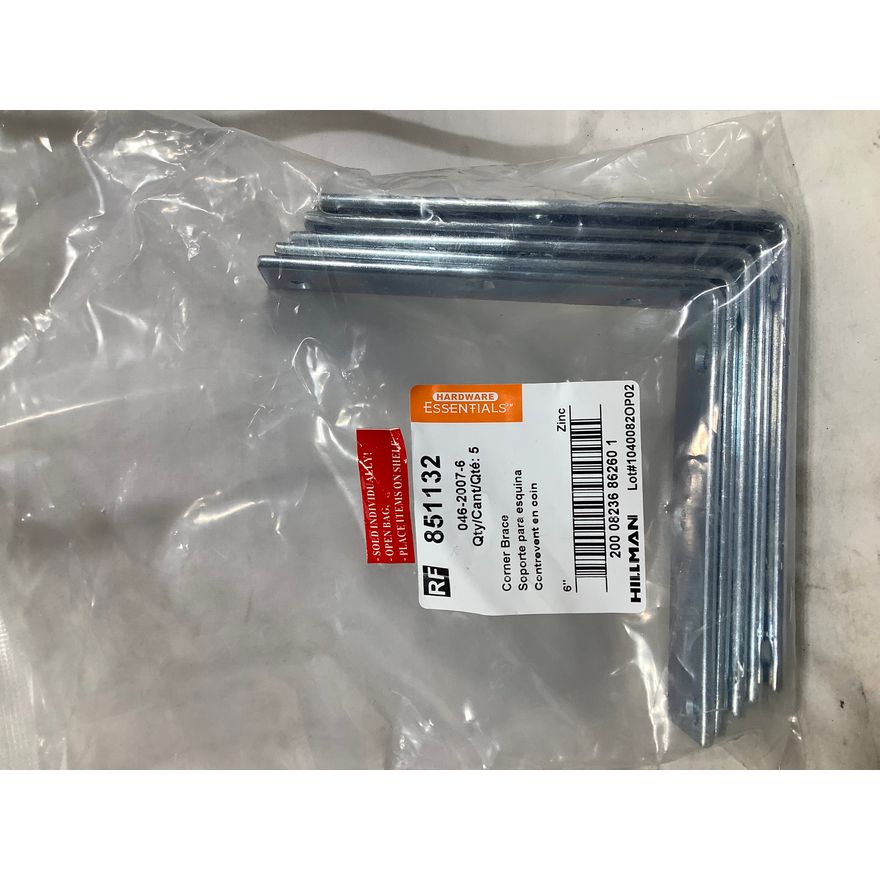 Hillman 5ct Zinc Corner Braces
