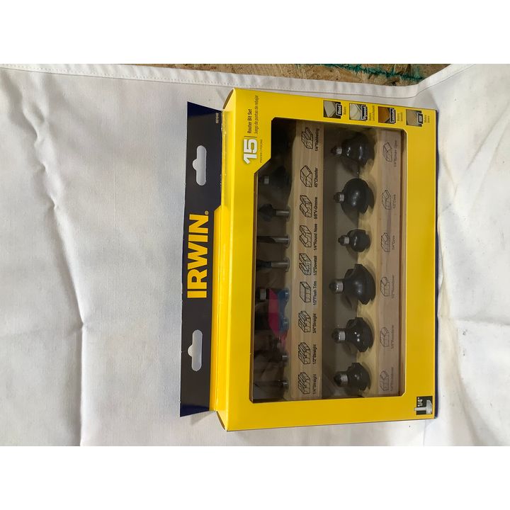 Irwin 15pc Router Bit Set 1/4"