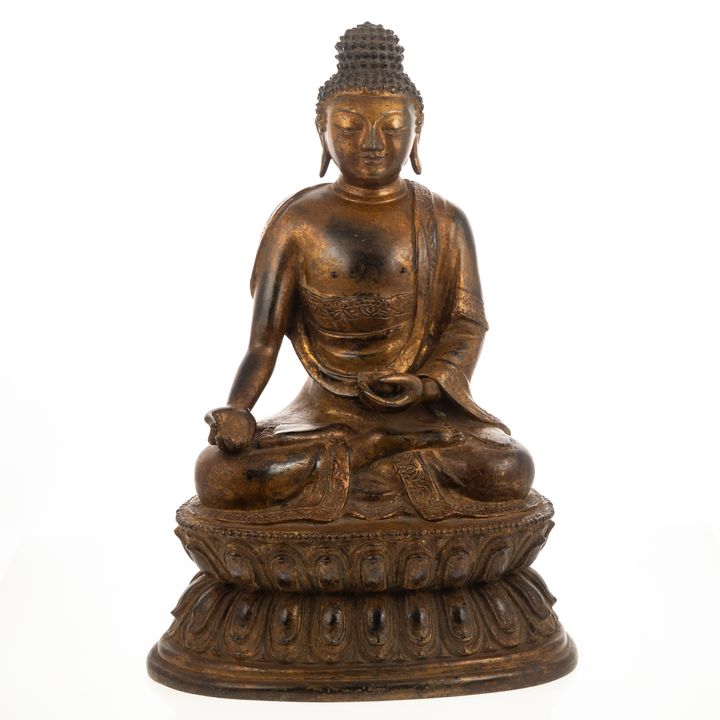 Chinese Gilt Iron Buddha