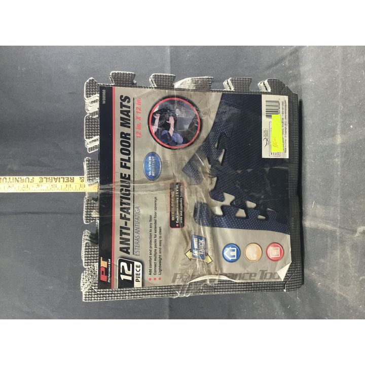 Performance Tool 12x12 Interlocking Anti Fatigue Floor Mats With Borders