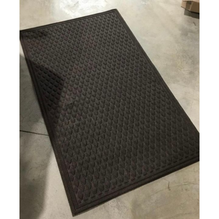 Black Heavy Duty Rubber Rug 3' x 5'