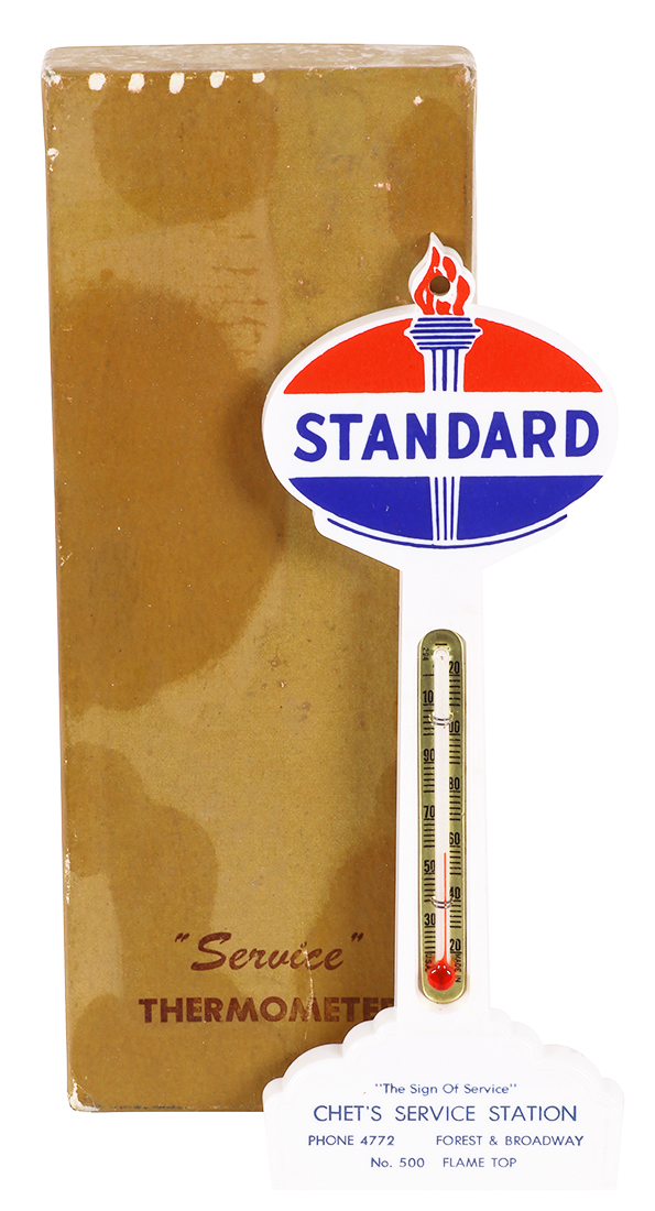 VINTAGE STANDARD OIL THERMOMETER - McLaughlin Auctioneers, LLC