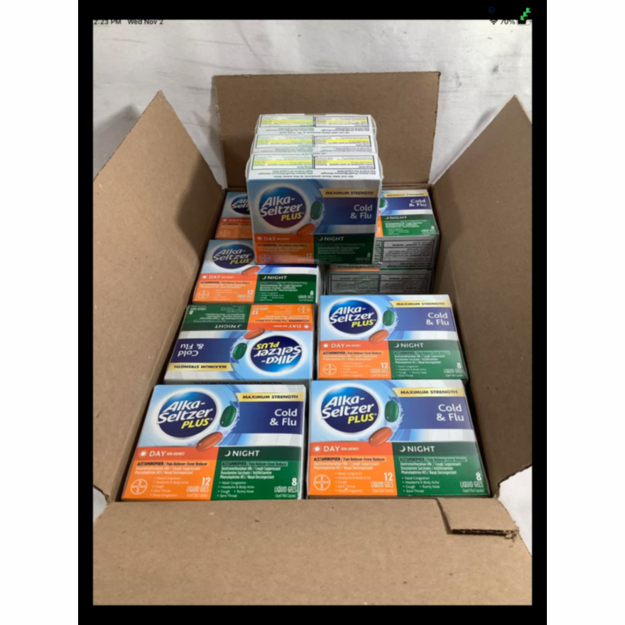 Buying (24) Alka-Seltzer Plus Cold & Flu Maximum Strength 12-Day & 8-Night Liquid Gels