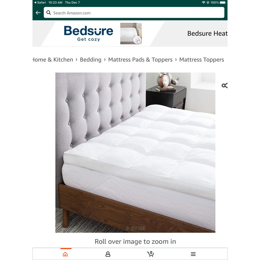 The Bedding Basket 3-in Ultra-Plush Mattress Topper- Queen