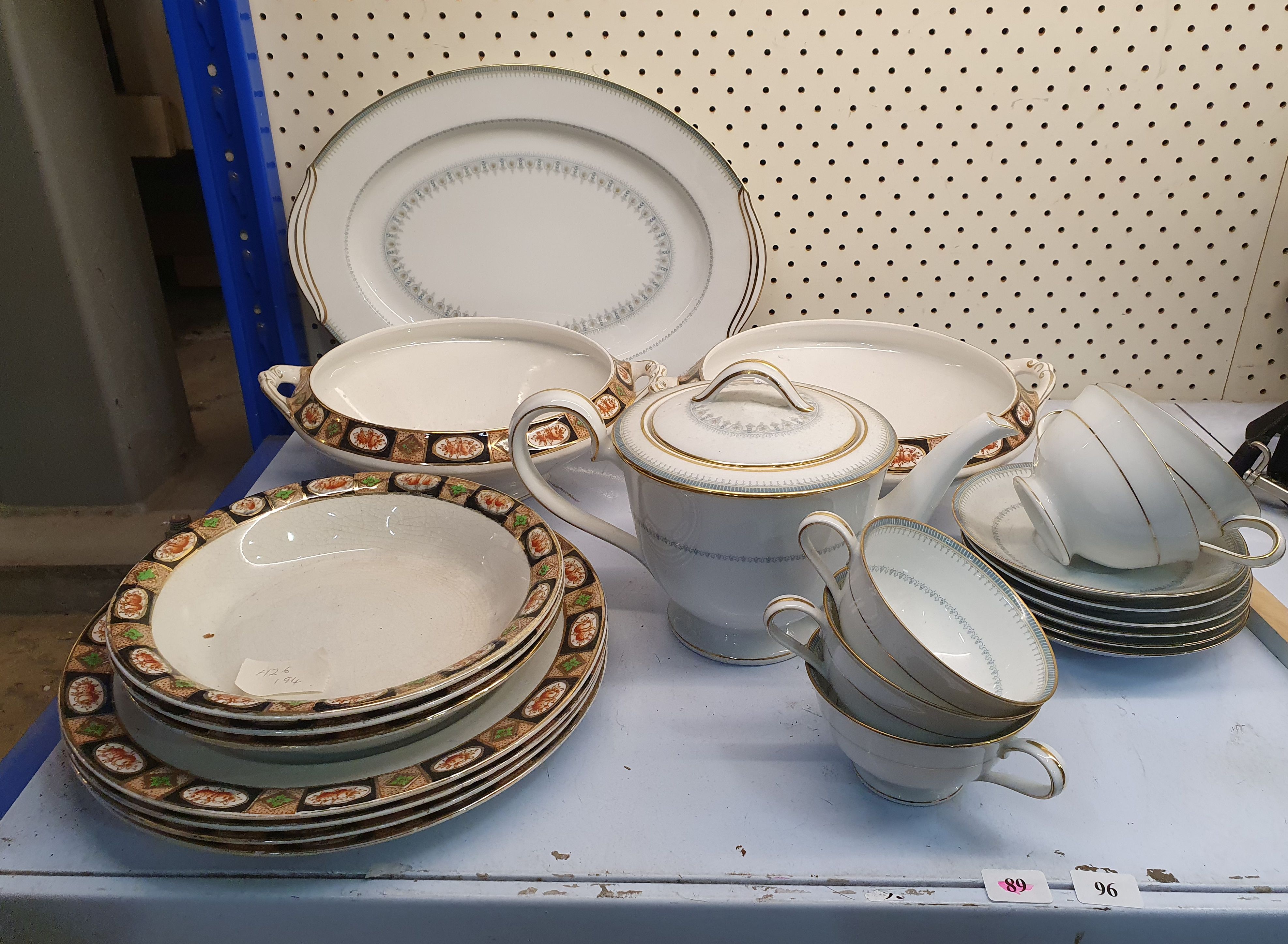 96 · A GROUP OF ENGLISH AND JAPANESE CROCKERY