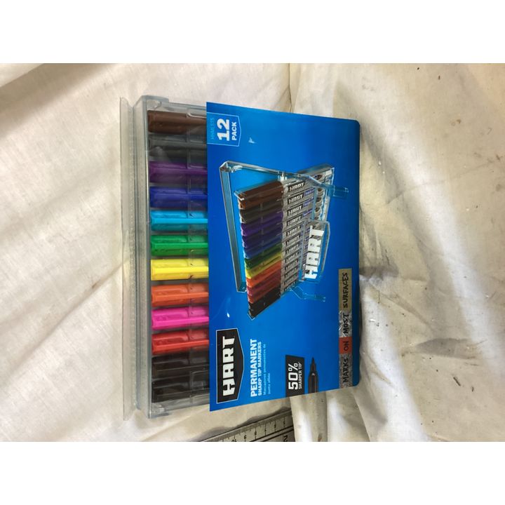 Hart Permanent Sharp Tip Markers (12pk)