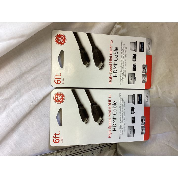 (2) 6ft High Speed Mini HDMI Cable