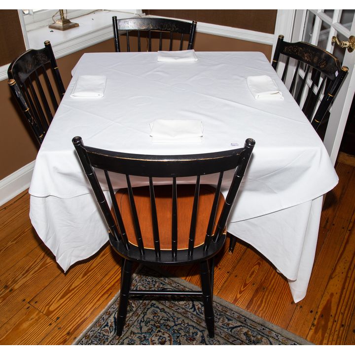 A Table & Four Hitchcock Chairs