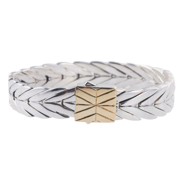 John Hardy Modern Chain 18k Gold Sterling Silver Bracelet