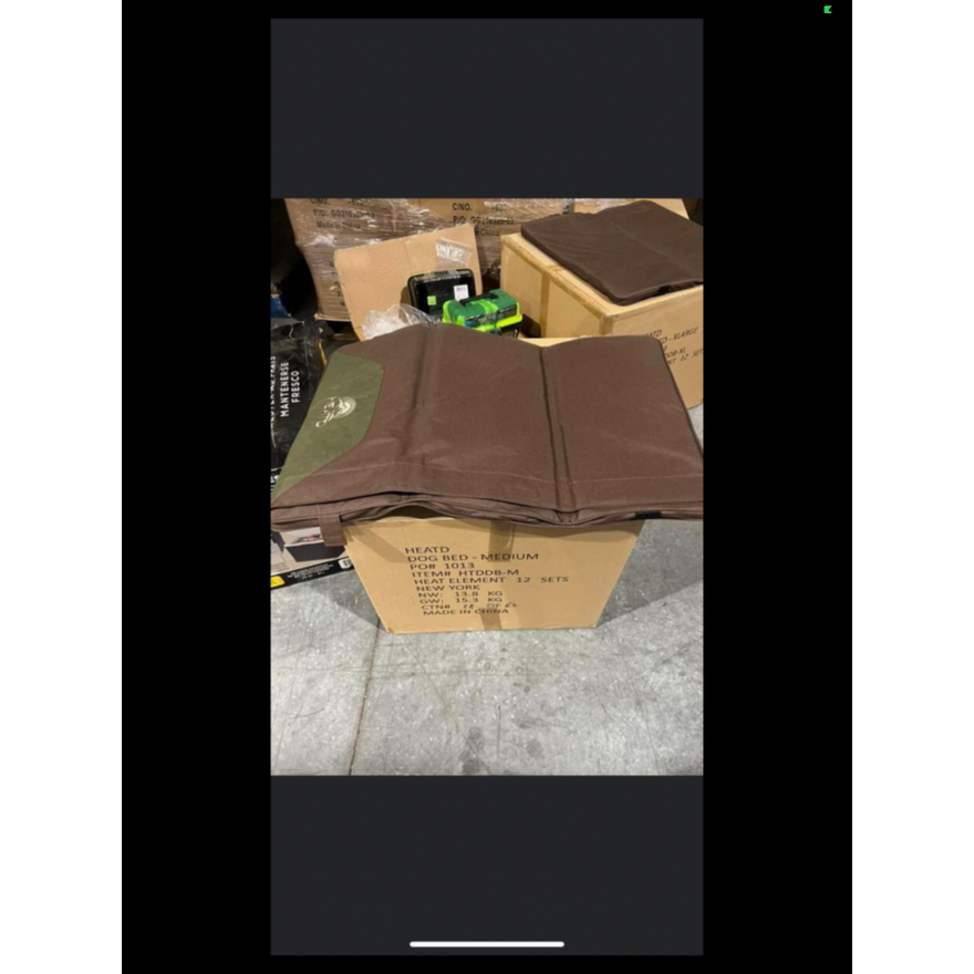 HeatD Electric Heated Medium Size Dog Bed- Brown