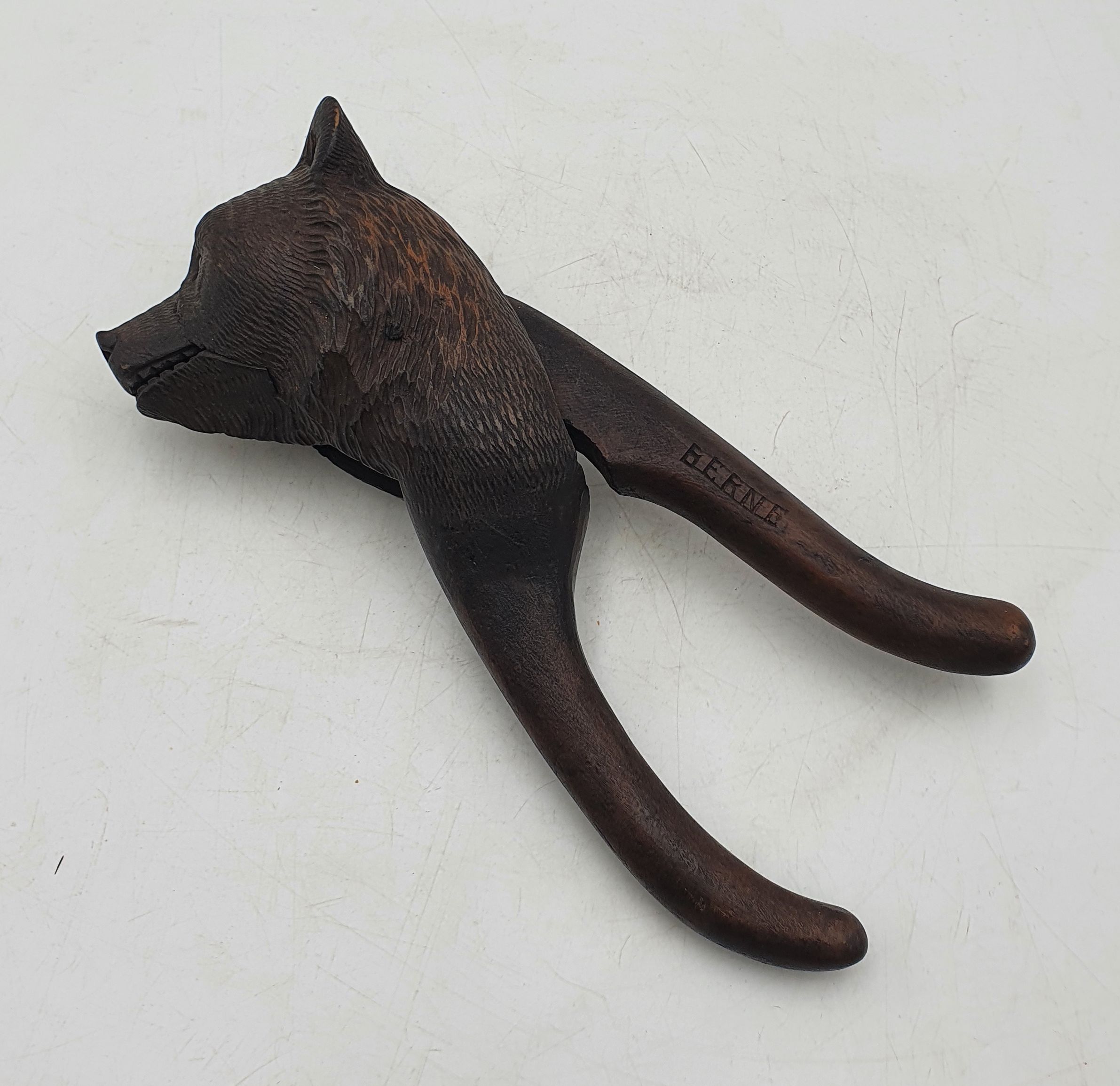 572 · A SWISS BLACK FOREST WOOD BEAR NUTCRACKER