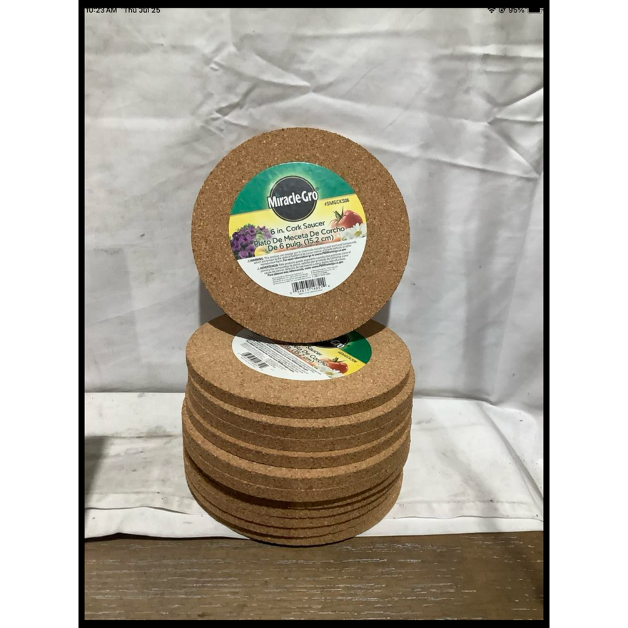 12ct Miracle Gro 6" Cork Saucers