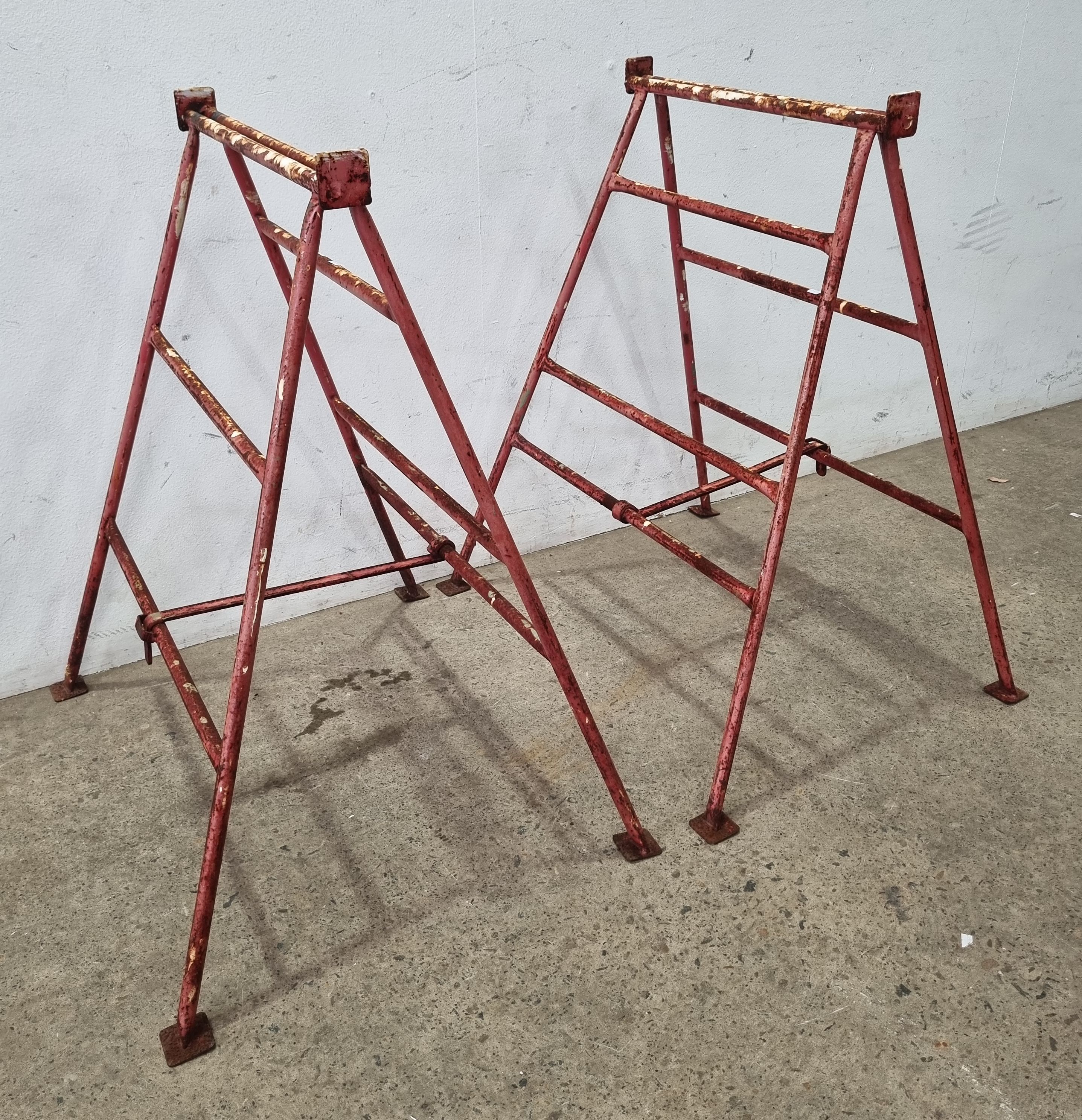 A Pair Of Metal Builders A Frames