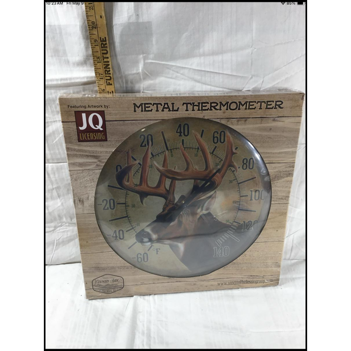 Country Side Products Buck Metal Thermometer 12''