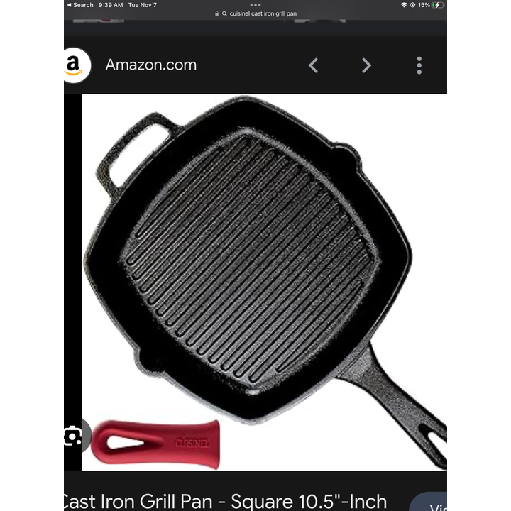 Cuisinel Cast Iron Grill Pan 10.5in