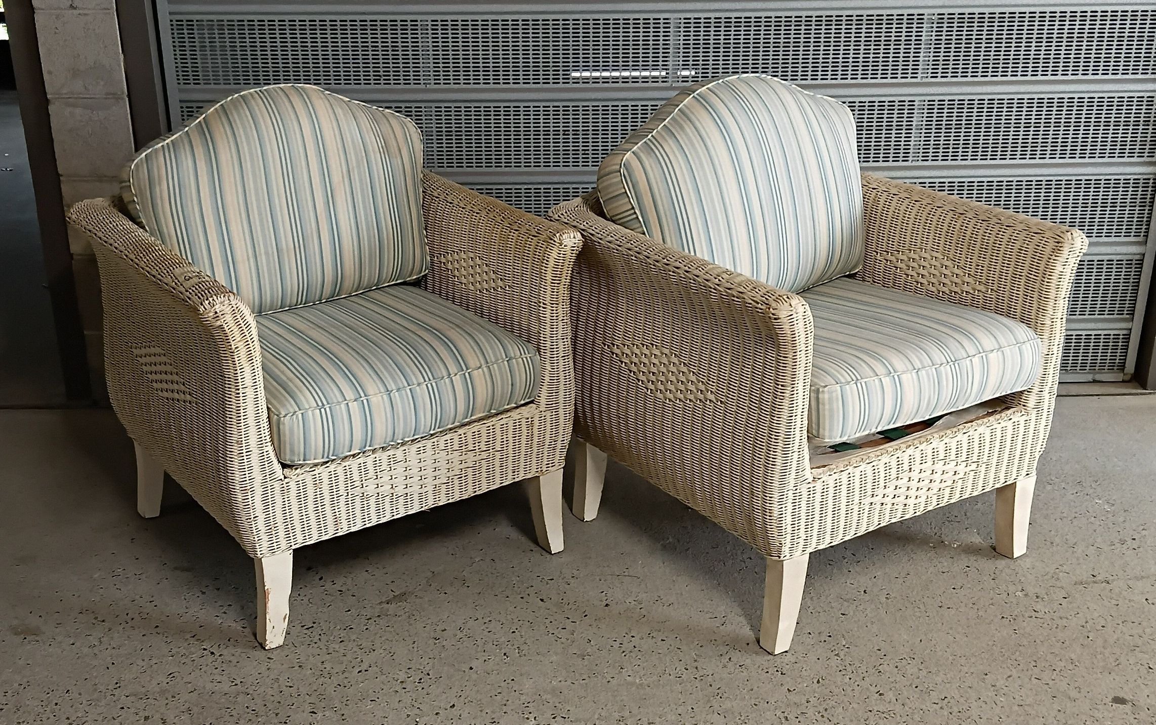 A Pair Of Wicker Armchairs