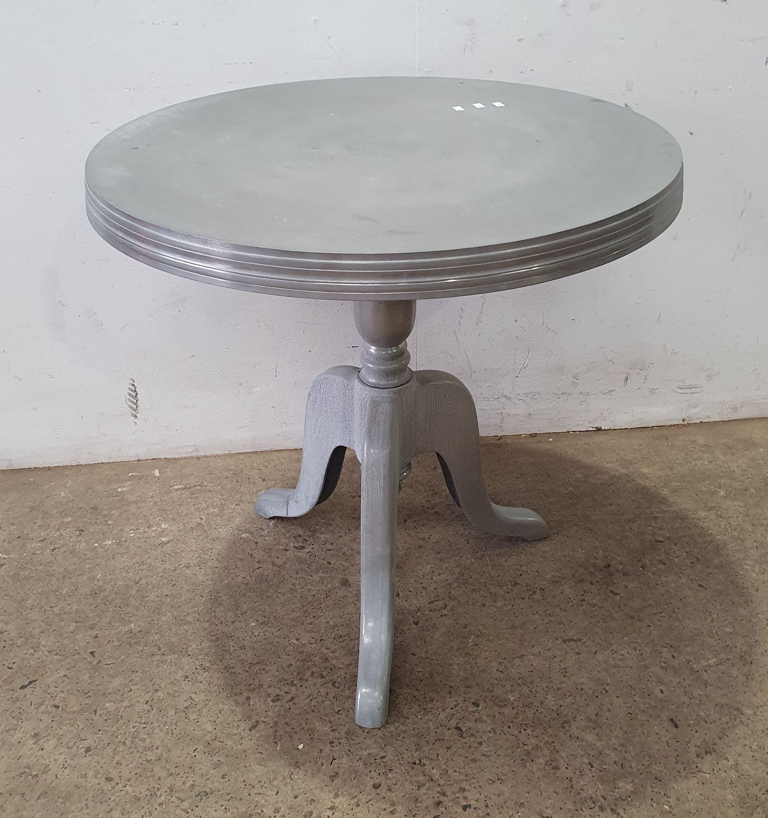 A Circular Metal Table