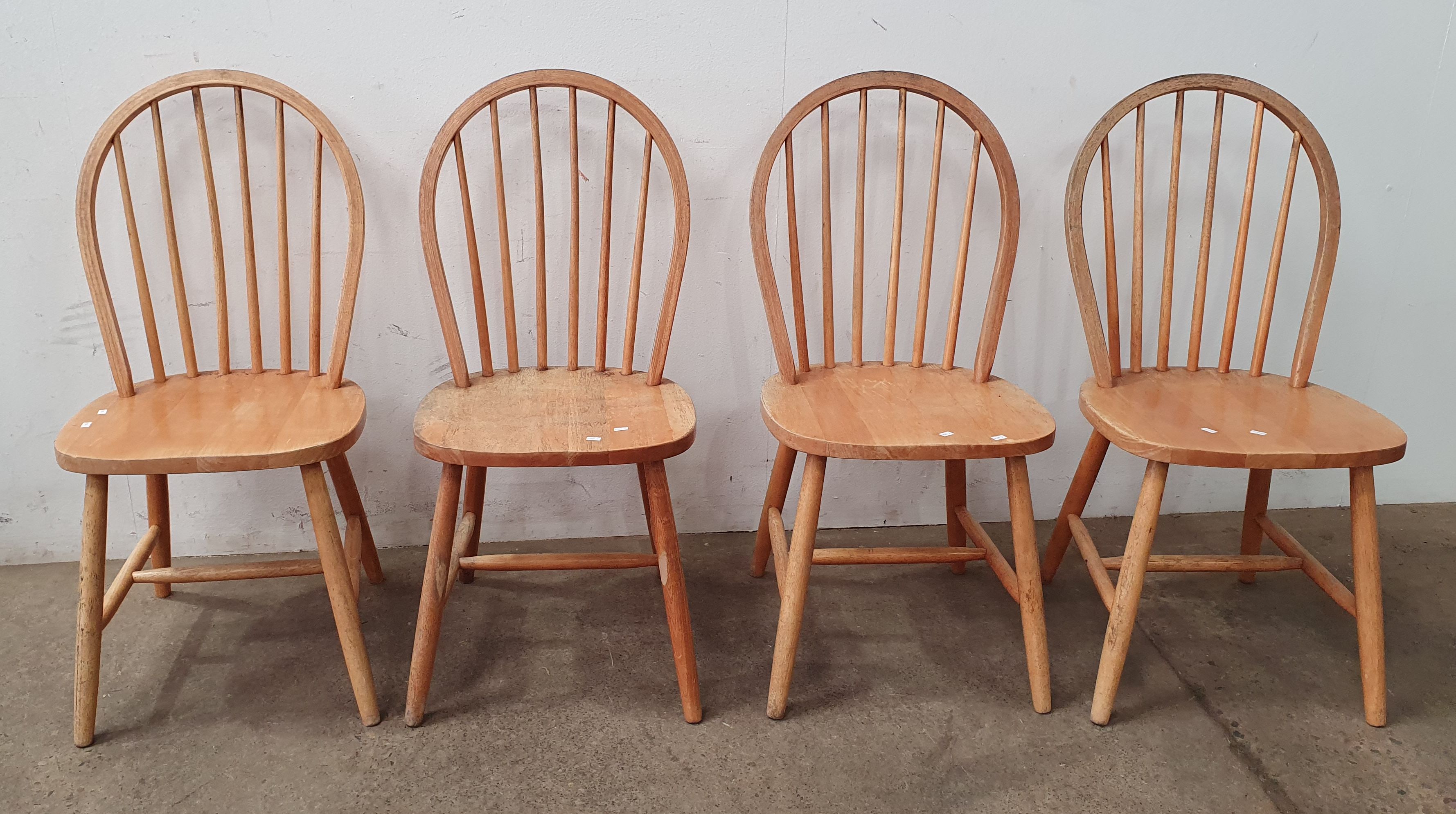 Four Spindle Back Chairs