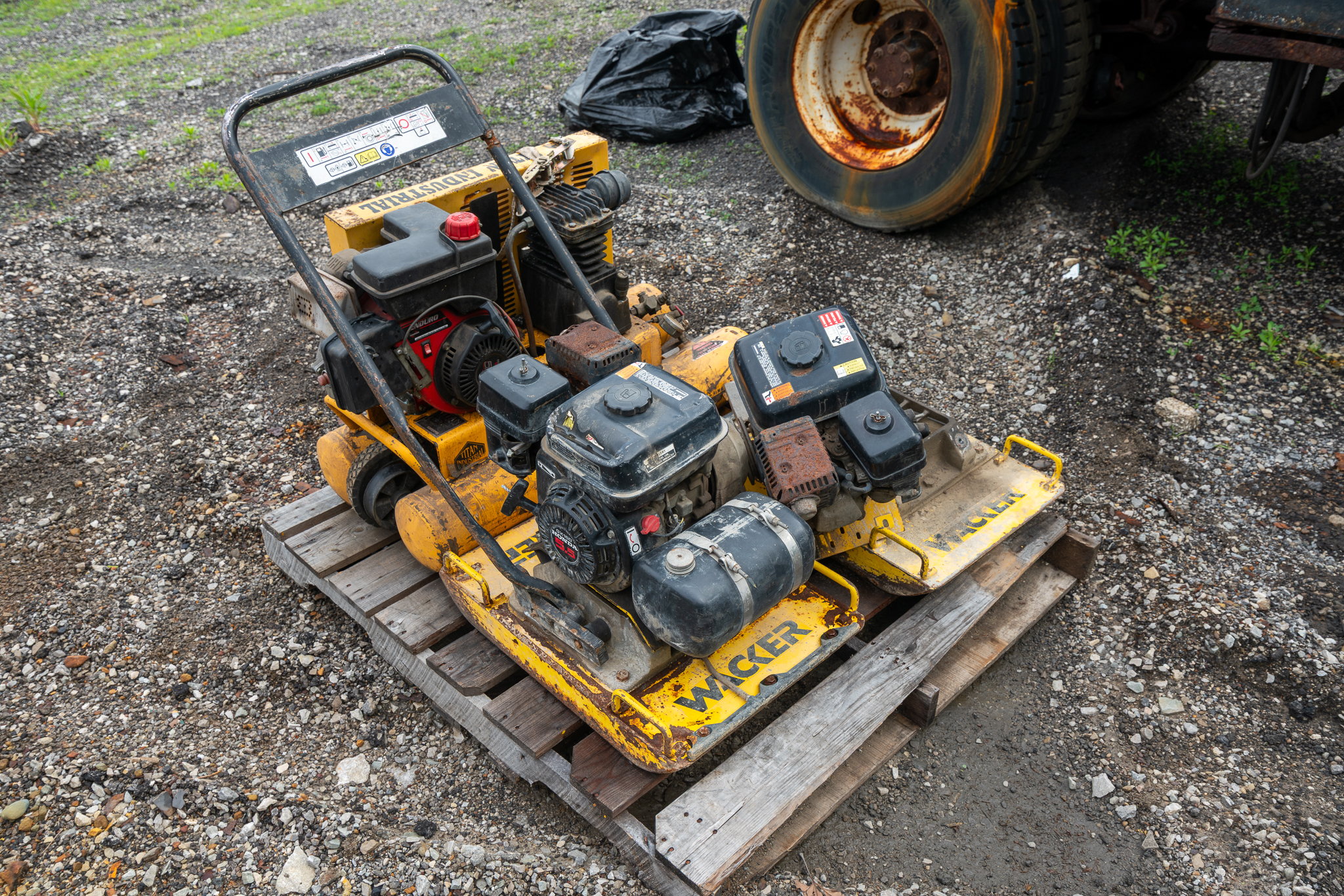 As-Is Titan Air Compressor & 2 Wacker Plate Compactors | Harritt Group, Inc