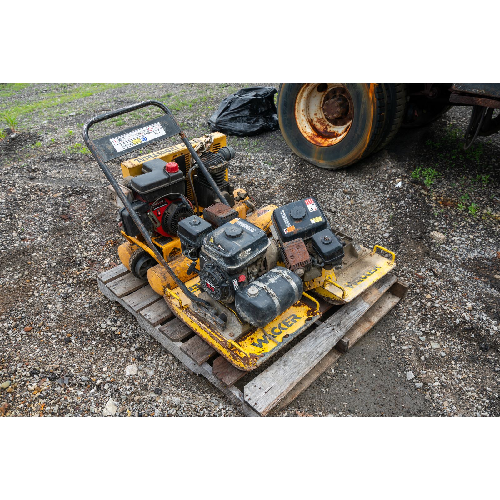 Air Compactor Machine As-Is Titan Air Compressor & 2 Wacker Plate Compactors | Harritt Group, Inc