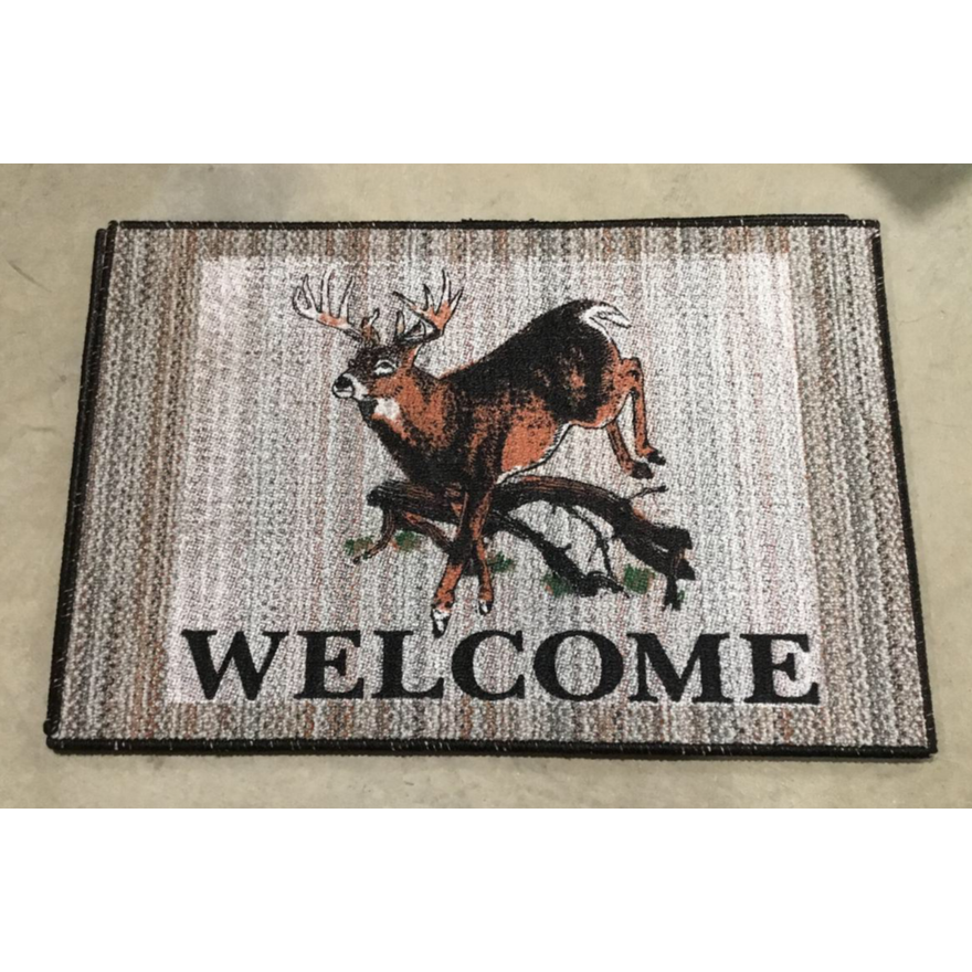 Buck Welcome Door Mat Rug 18" x 27"