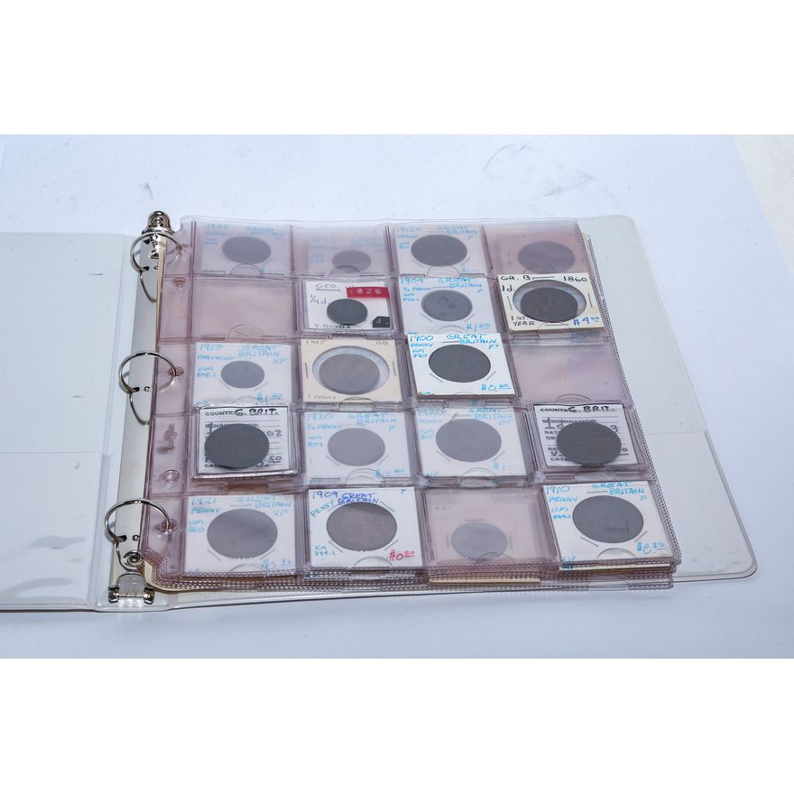 Notebook of English Copper - 1826-1938 30 Coins