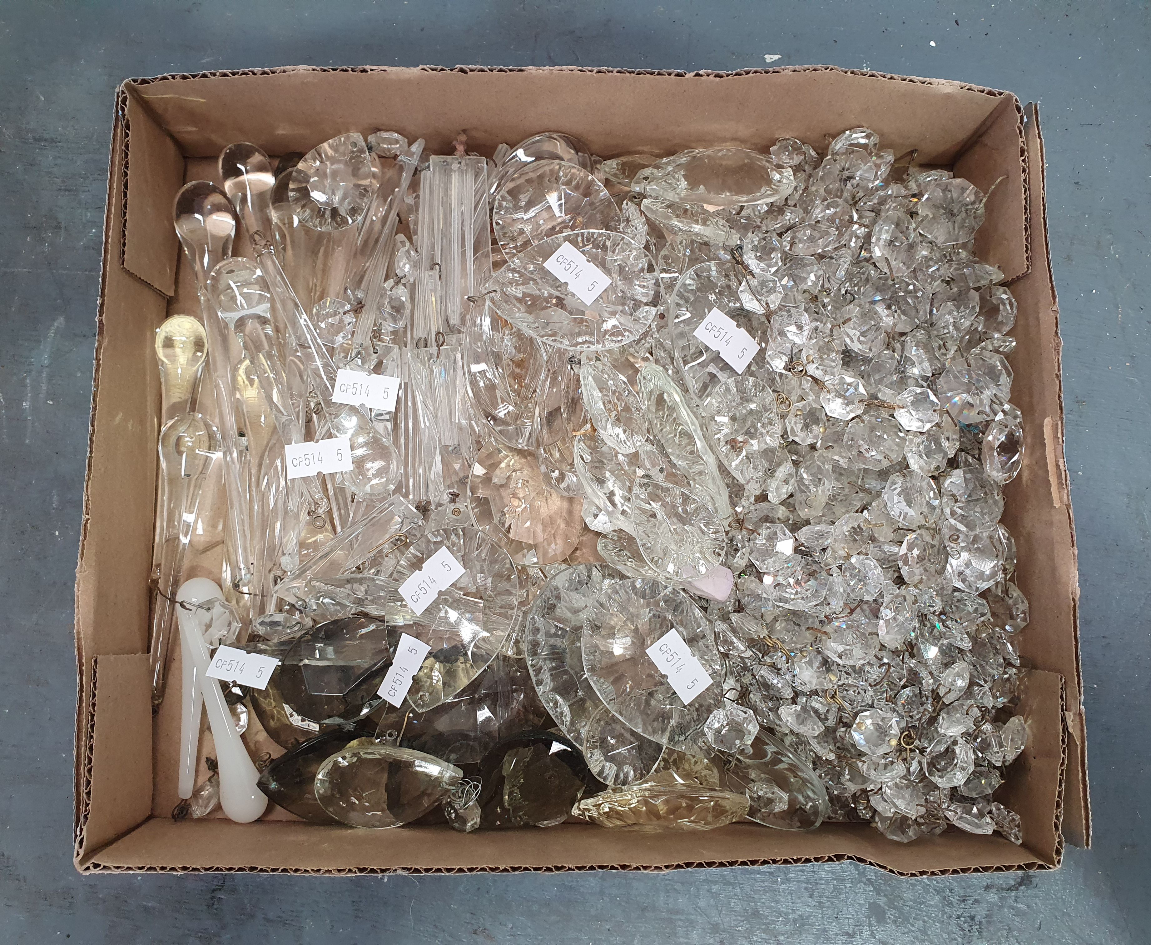 A GROUP OF CHANDELIER PARTS