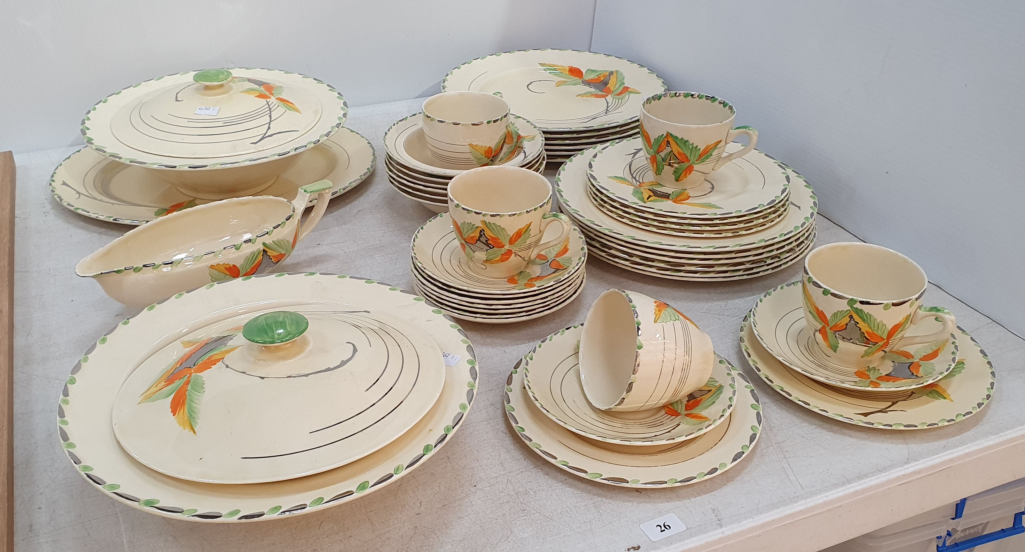 An Art Deco Part Dinner Set