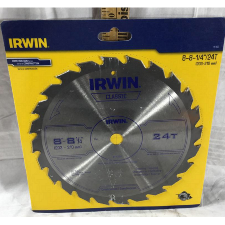 Irwin 8-8-1/4" Classic Construction Saw Blade 24T