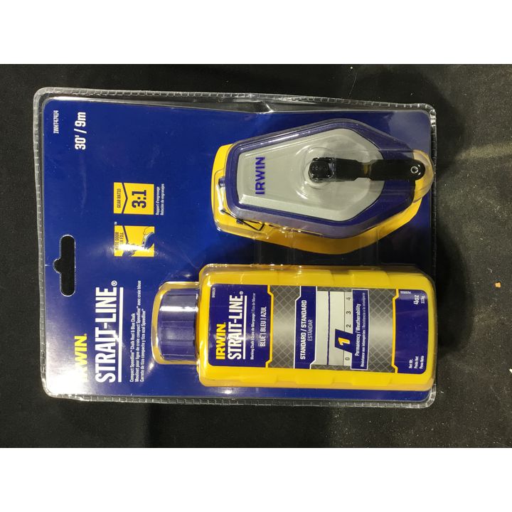 IRWIN Strait-Line Compact Speedline Chalk Reel & Blue Chalk