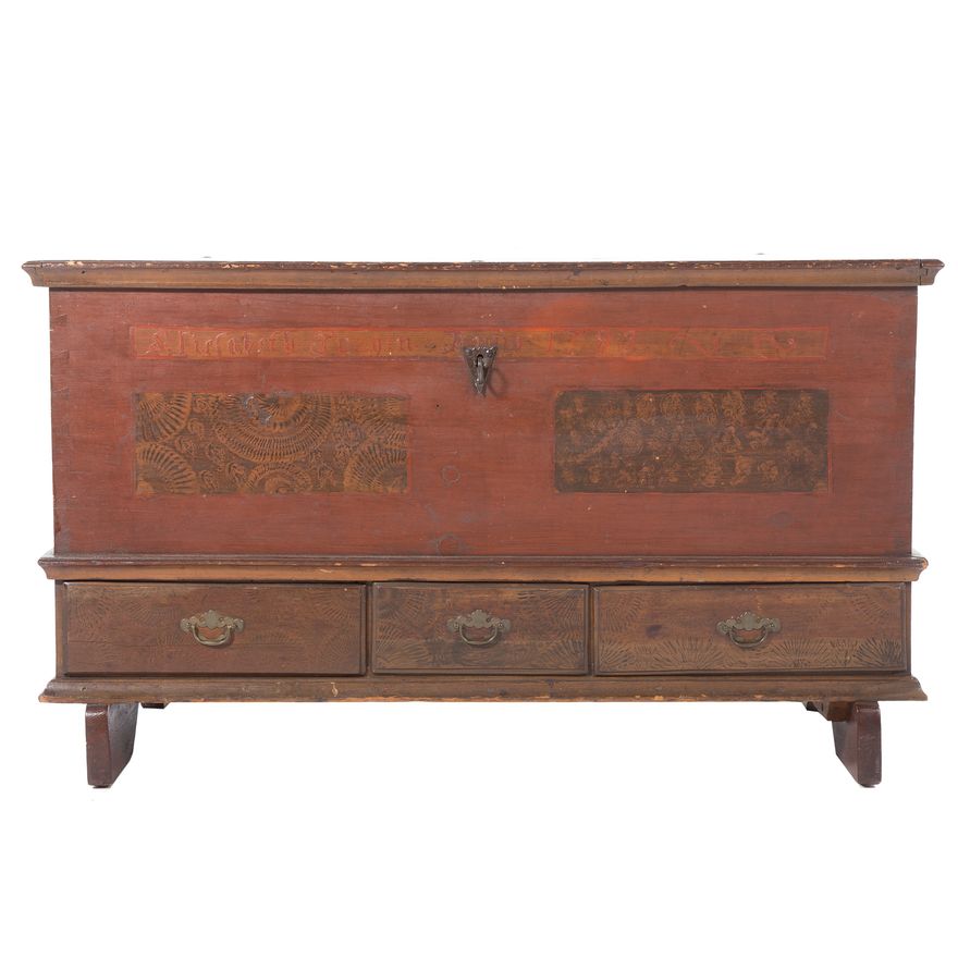 Pennsylvania painted blanket chest