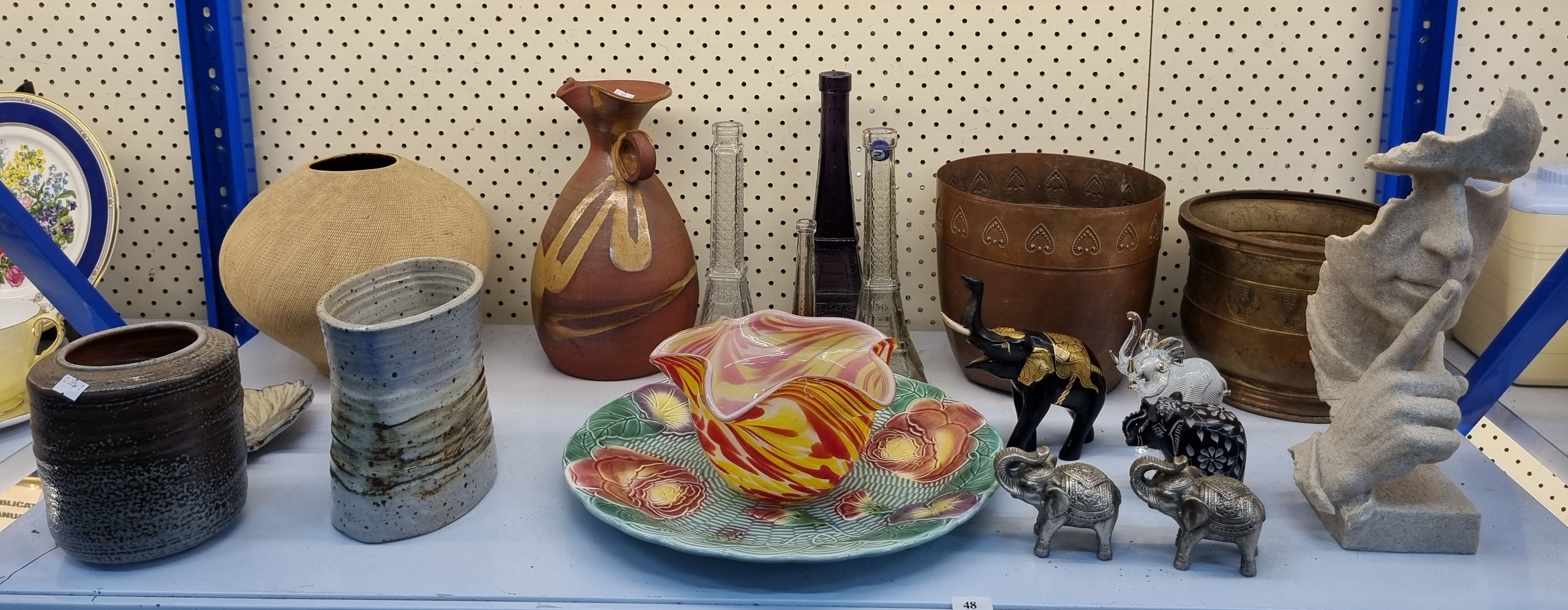 48 · A SHELF LOT OF HOME DECOR