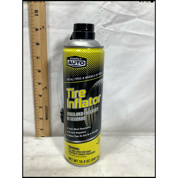 16.9oz Can Of Simply Auto Tire Inflator, Seals & Inflates In Seconds