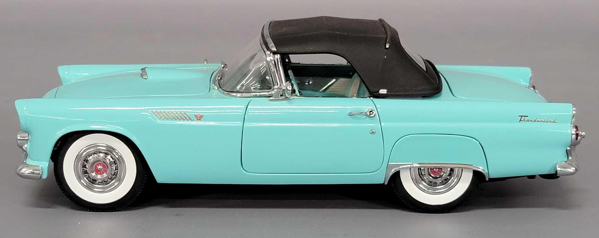 Danbury Mint 1/24 scale Turquoise 1955 Ford Thunderbird ...