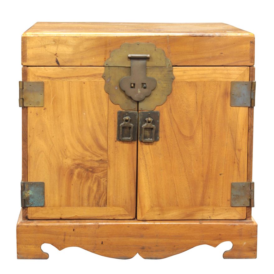 Chinese Wooden Square Trunk