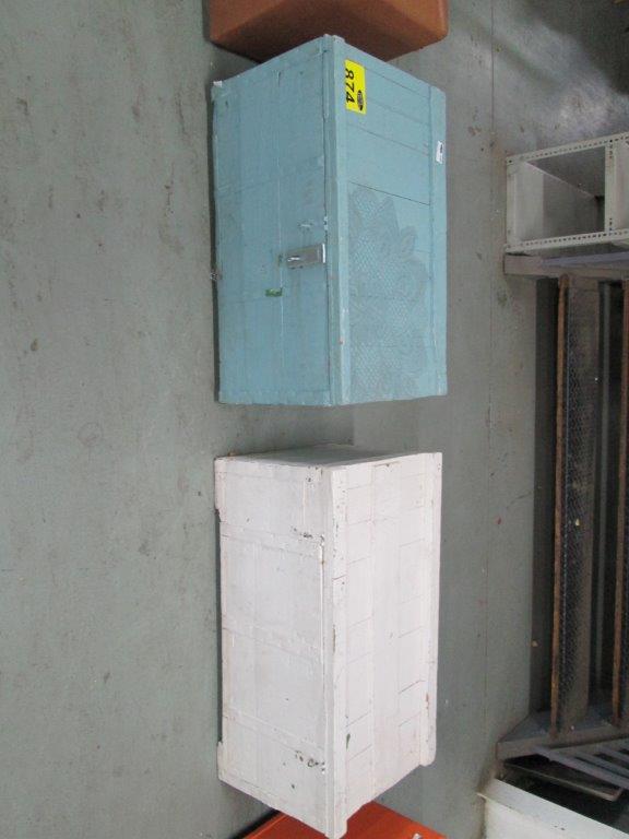 874 - 2 X WOODEN STORAGE BOX .. CONDITION: PLUS 15% VAT & 10% BUYERS ...