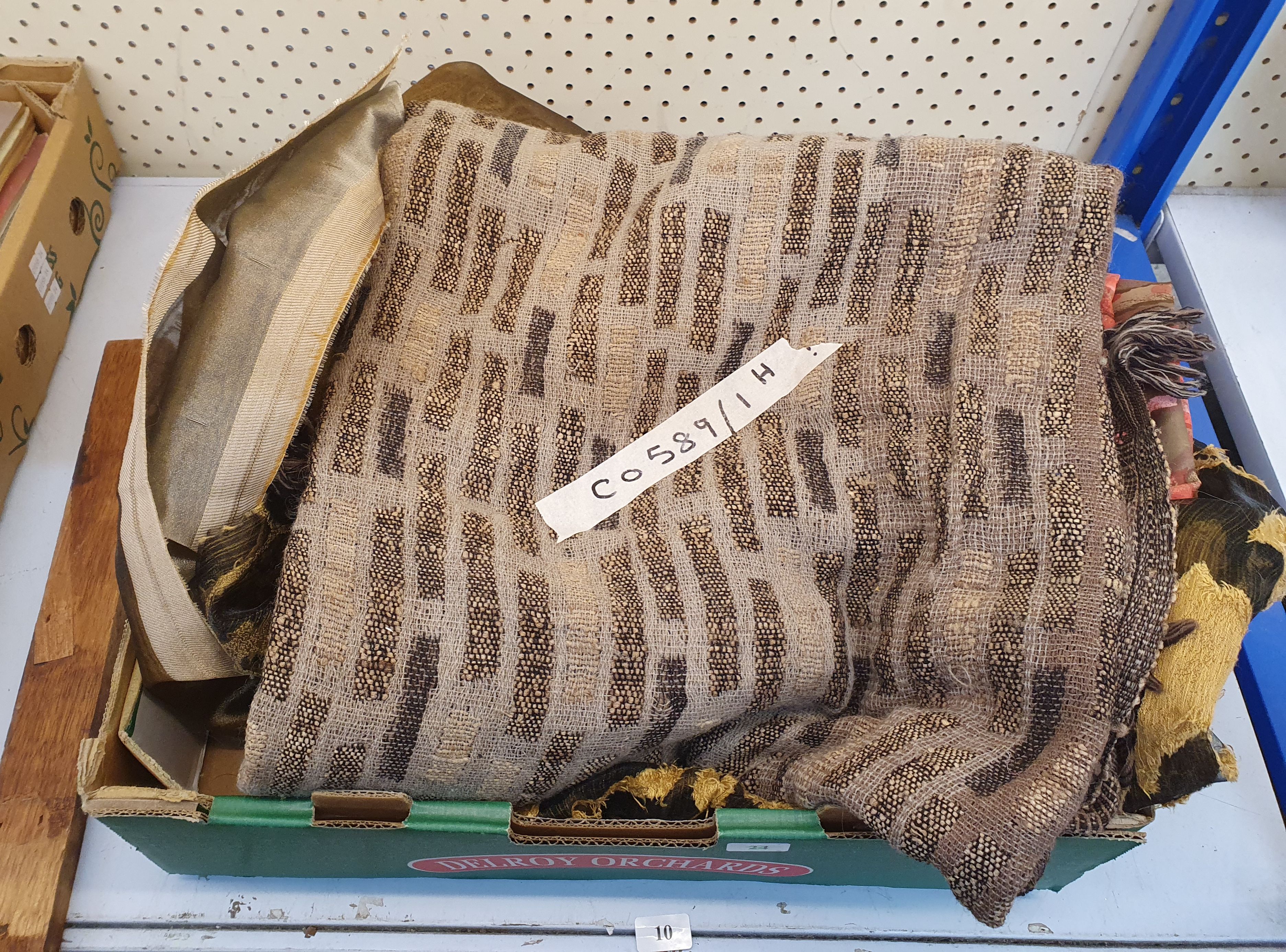 10 · A BOX OF VARIOUS FABRICS