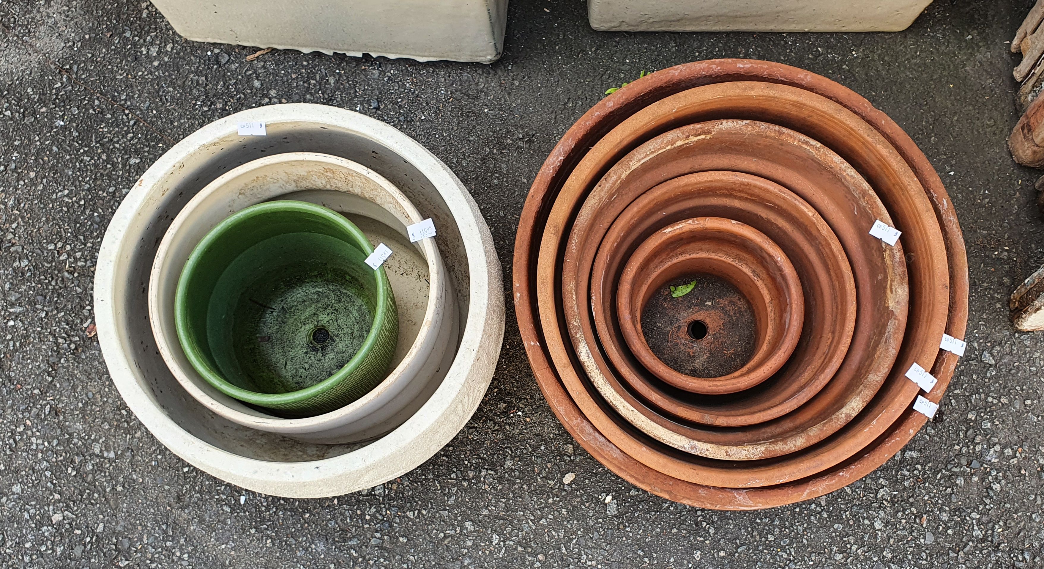 A Group Of Plant Pots