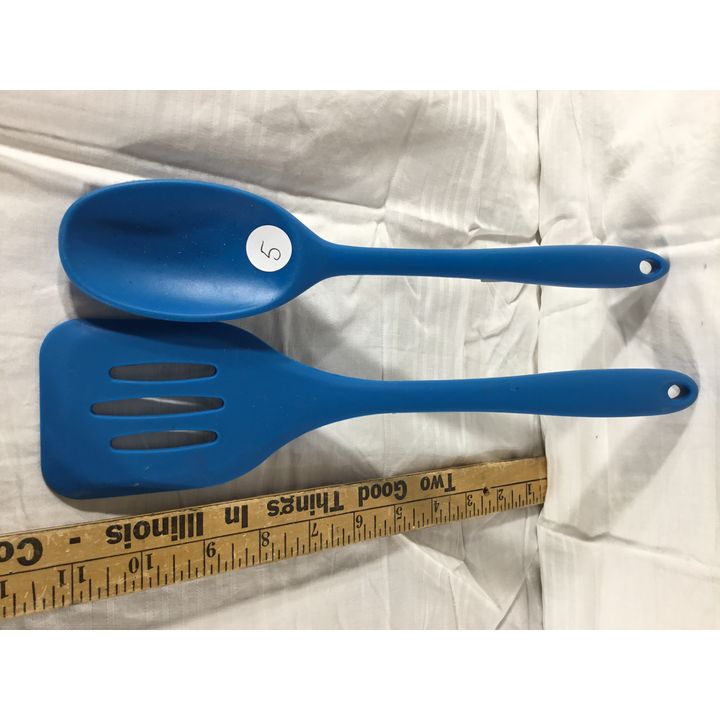Love 2 Cook Blue Silicone Spatula & Spoon Set