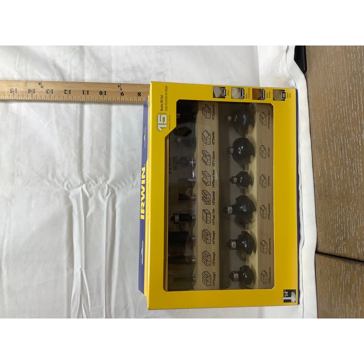 Irwin 15pc Router Bit Set  - 1/4"