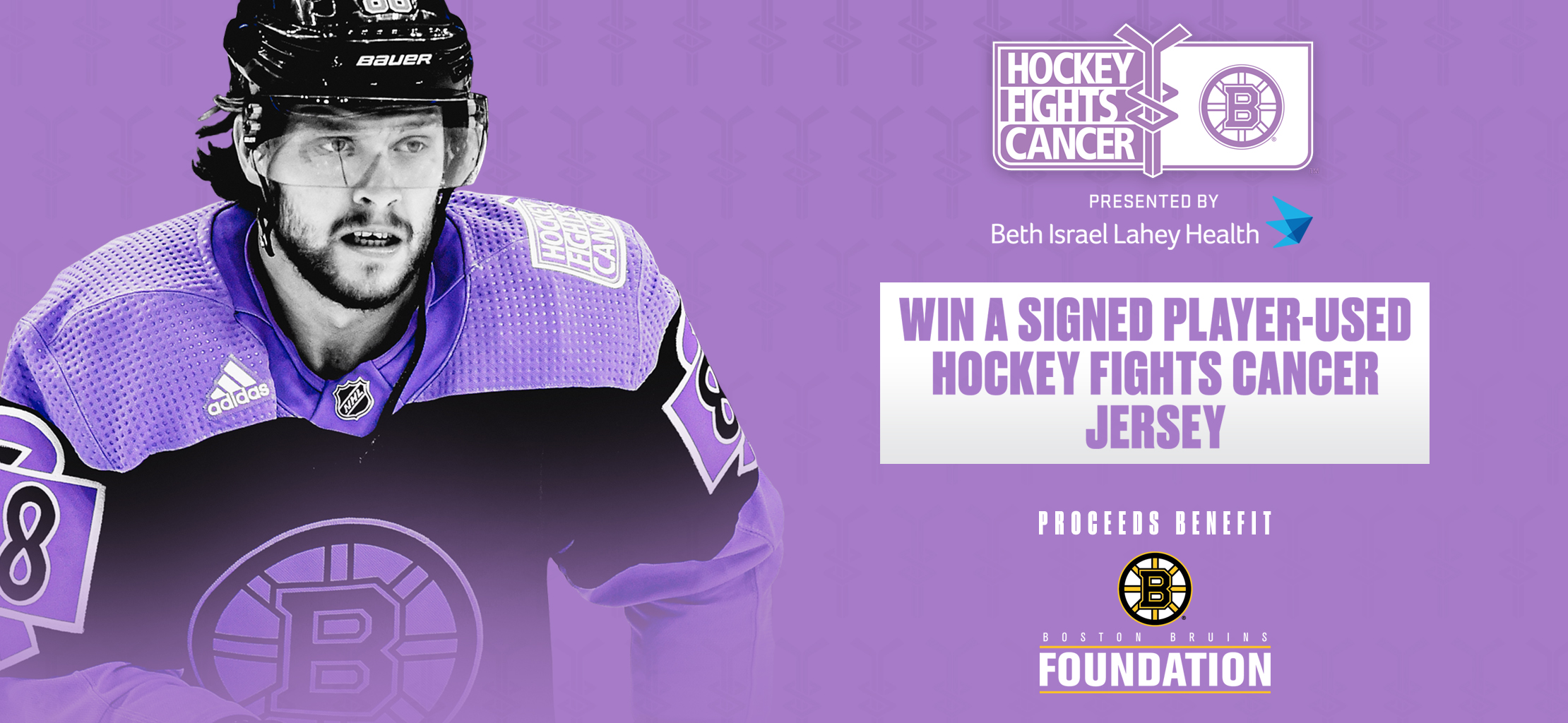 Charlie McAvoy Hockey Fights Cancer Jersey