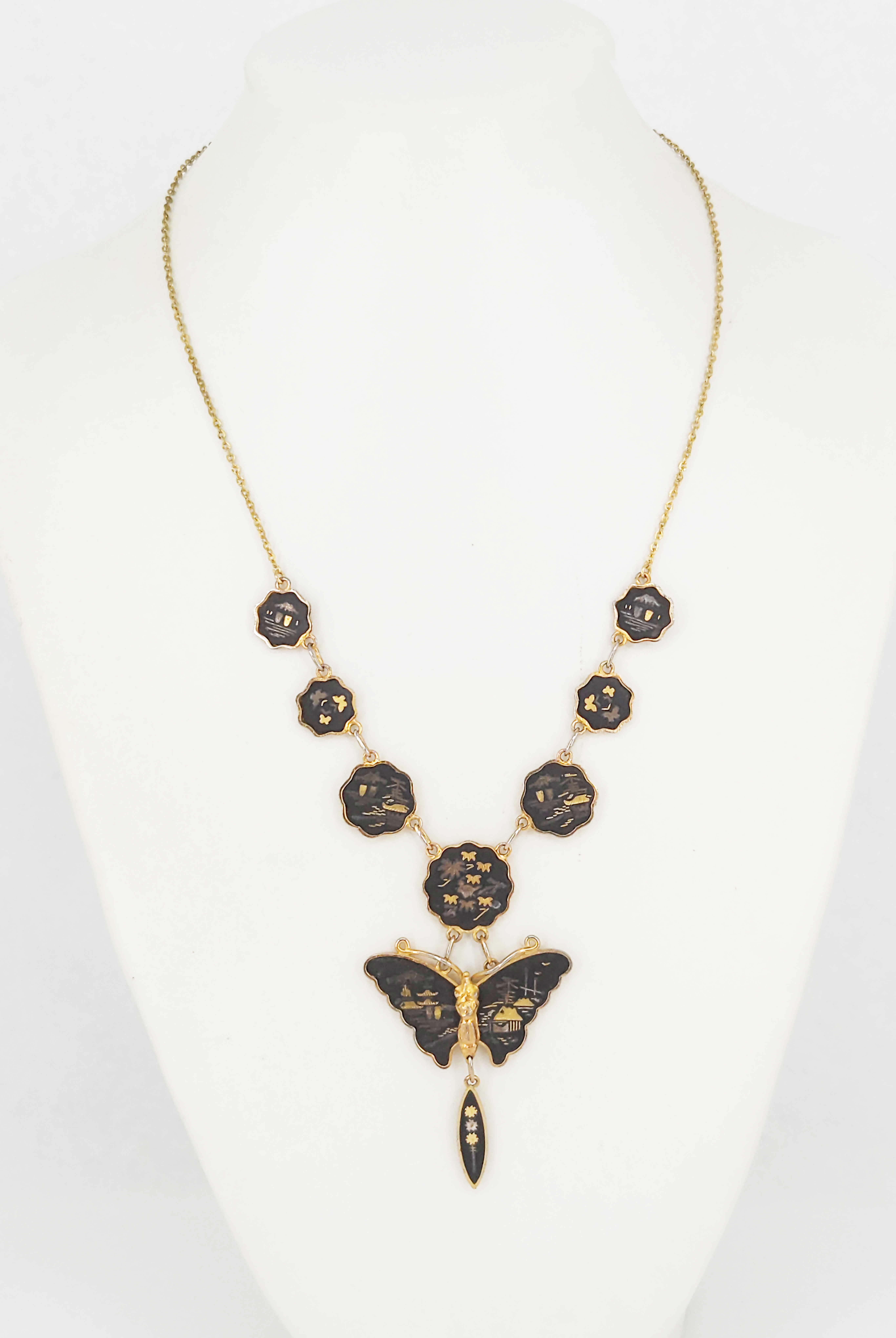 314 · A VINTAGE JAPANESE DAMASCENE NECKLACE