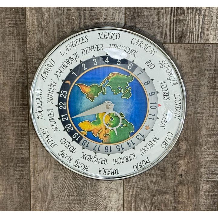 Patek Philippe World Time Wall Clock Display