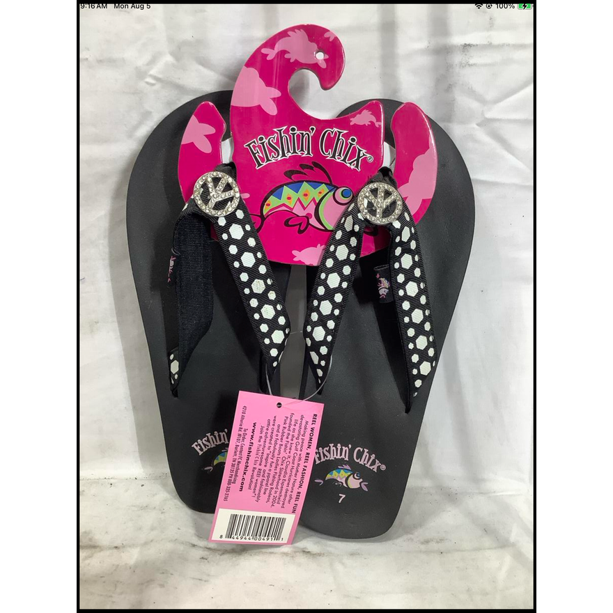 Fishin' Chix Women's Flip Flop Size 7