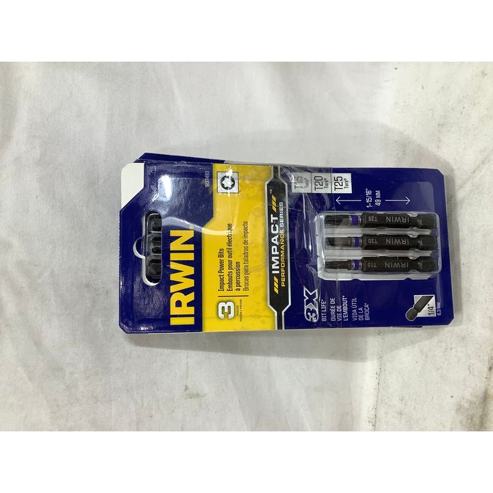 (5) Irwin 3pk Impact Power Bits T-15,T20,T25