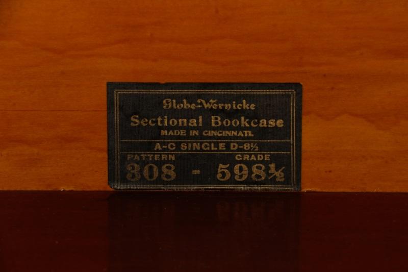 Globe Wernicke Elastic Sectional, Globe Wernicke Barrister Bookcase Labels