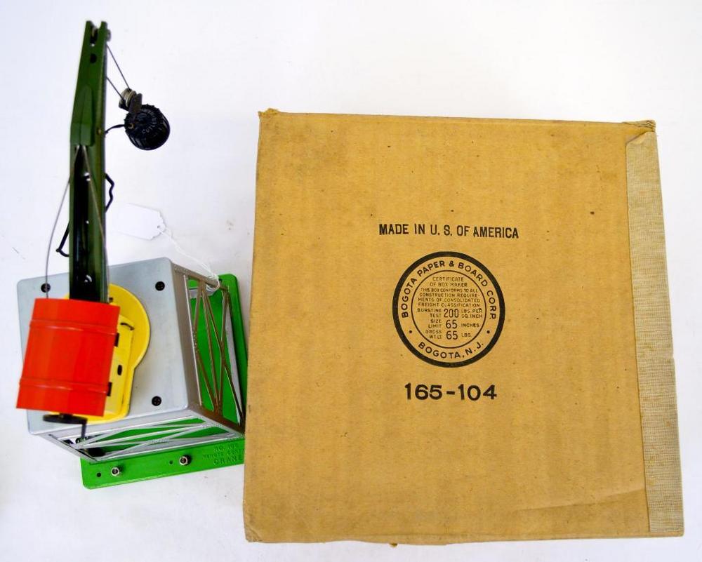 Prewar Lionel O 165 Remote Control Magnetic Crane In Original Box With Lofty Marketplace