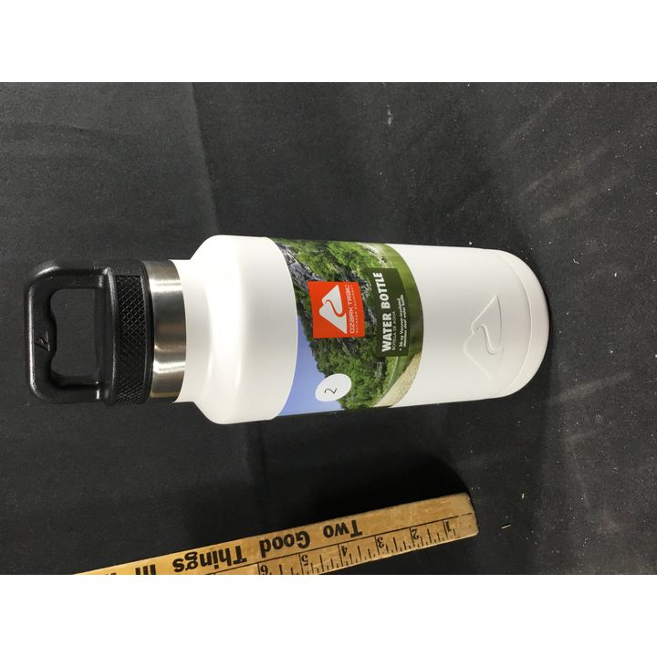 Ozark Trail 36oz. Vacuum-Insulated Powder-Coated Stainless Steel Water Bottle- White