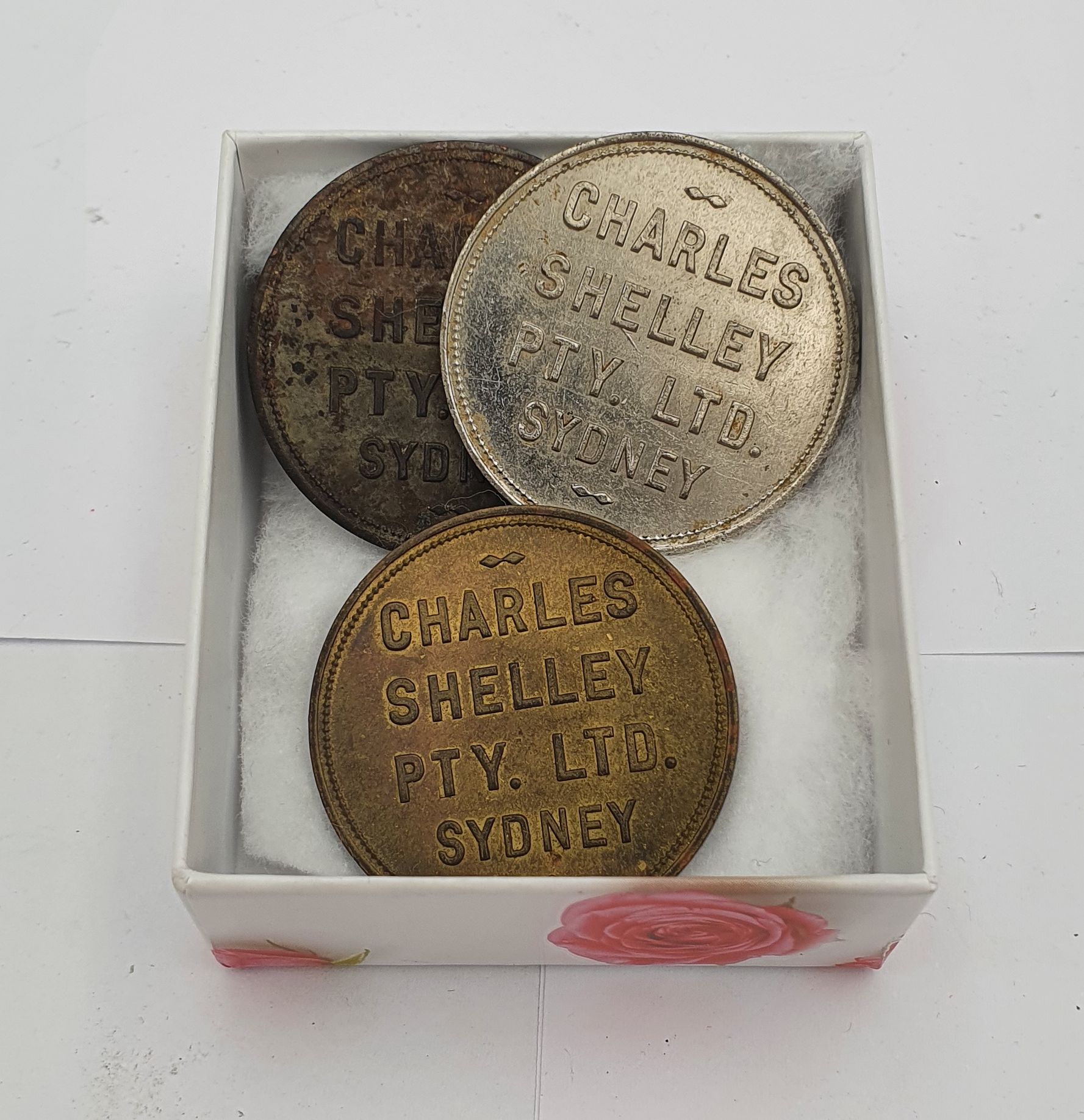 THREE EARLY AUSTRALIAN TOKENS 'SPECIAL TWO SHILLINGS'