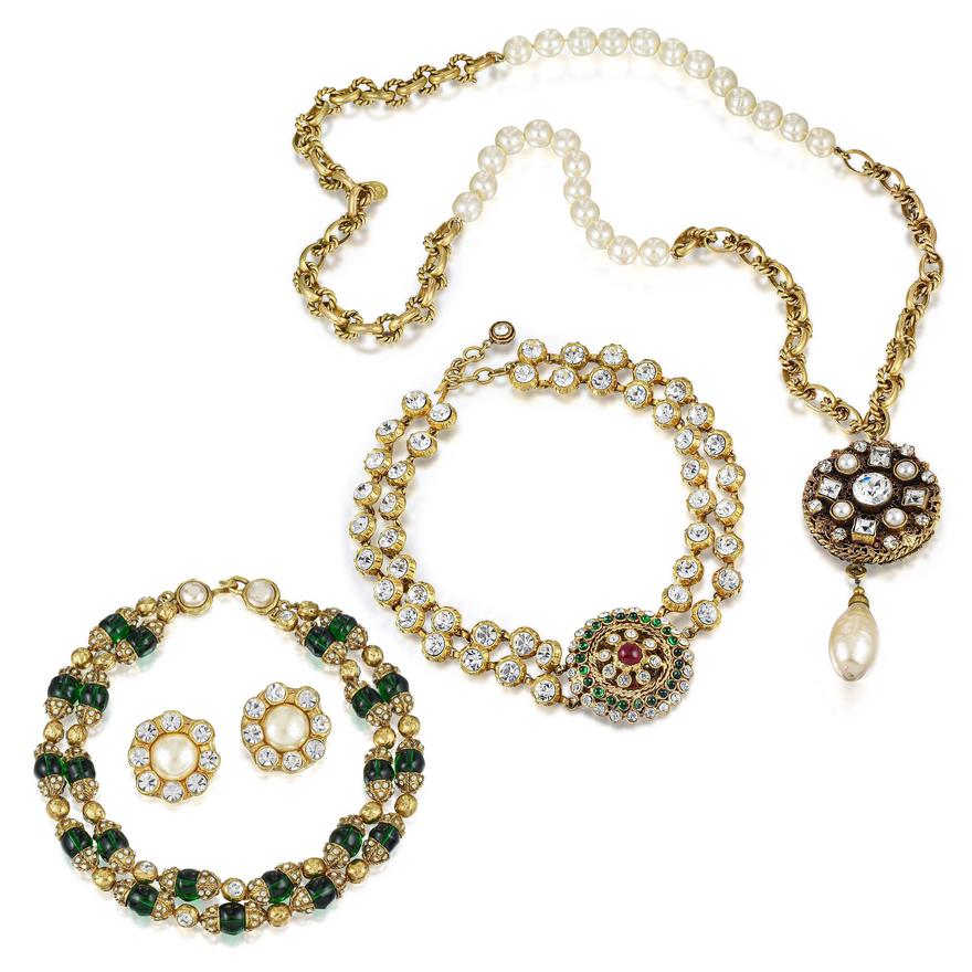 Group of Chanel Vintage Fashion Costume Jewelry | Fortuna Fine Jewelry Auctions and Appraisers